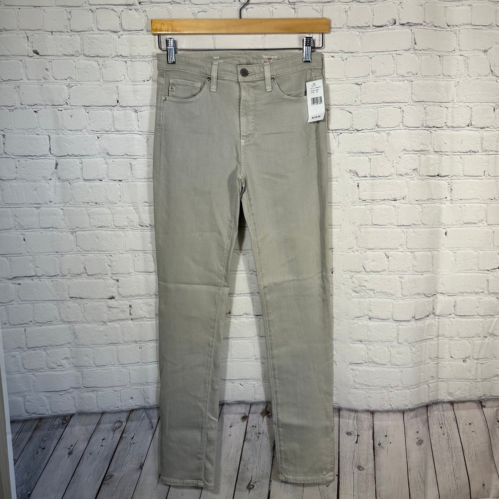 AG Adriano Goldschmied Faye Midrise Cigarette Jeans Grey‎ Taupe Size 26 NWT